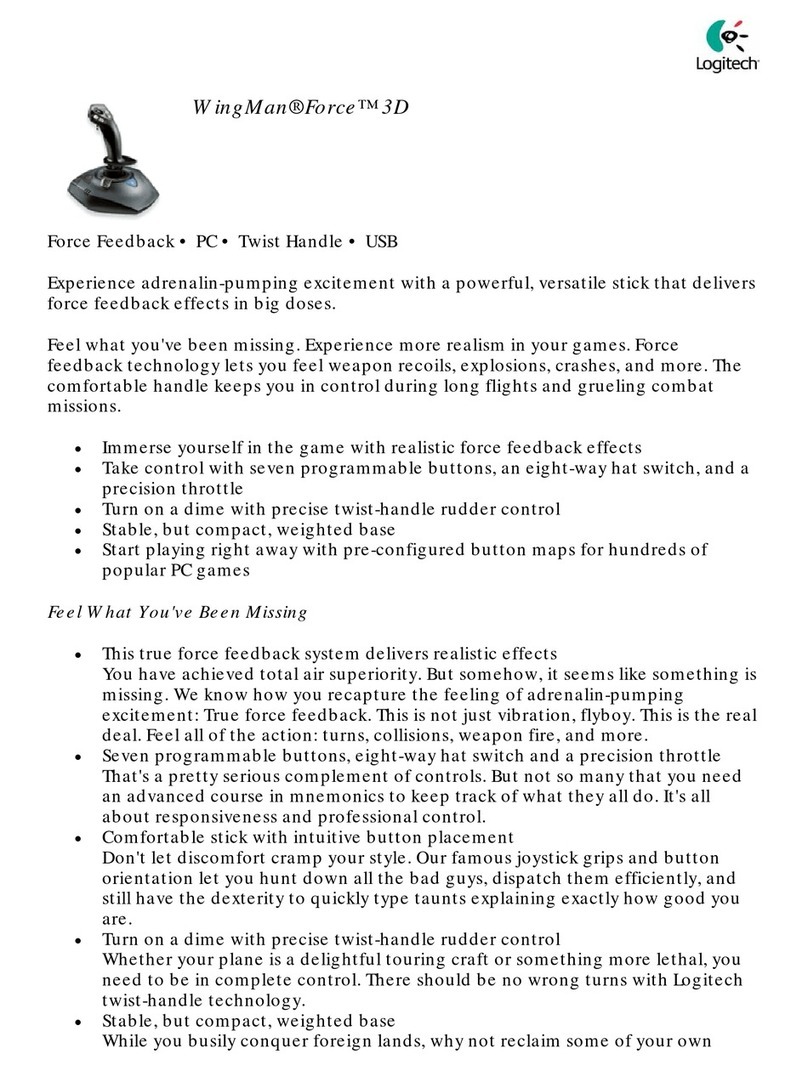 Logitech WingMan Force 3D Installation guide