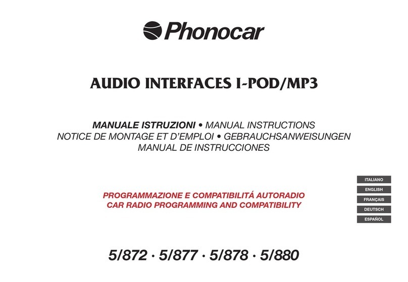 Phonocar 5/872 Manual instructions Phonocar 5/872 Manual instructions