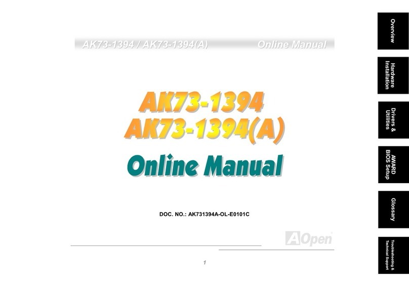 AOpen AK73-1394 Online manual
