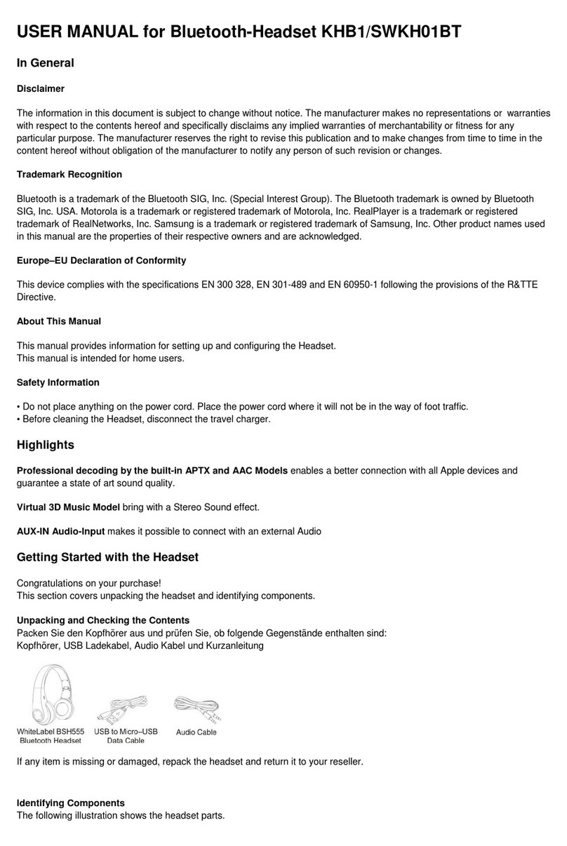 MGM KHB1 user manual