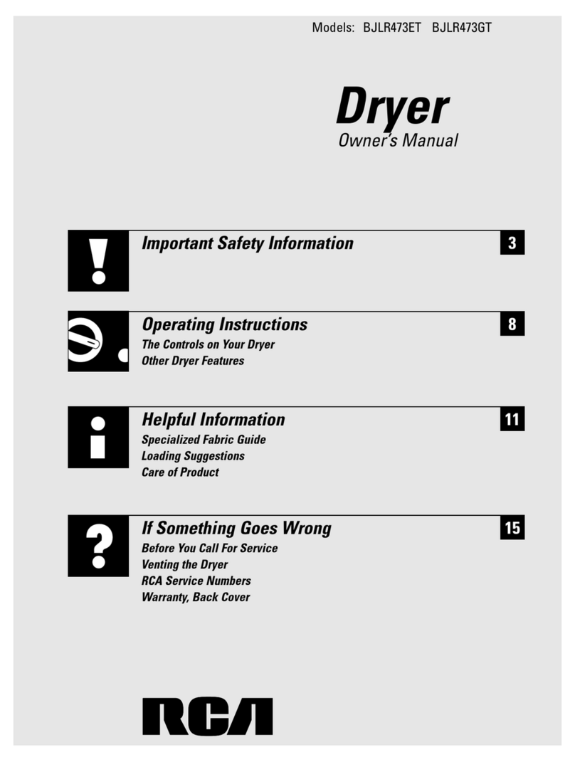 RCA BJLR473ET User manual