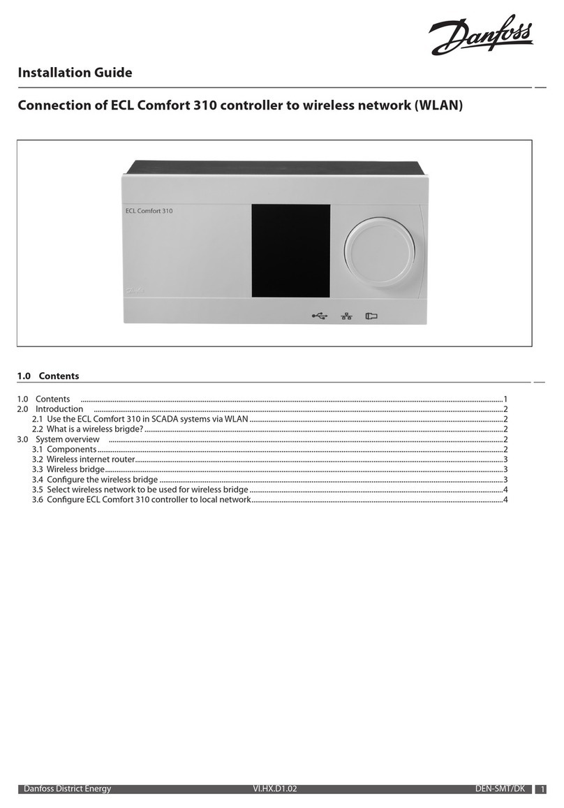 Danfoss ECL Comfort 310 User manual Danfoss ECL Comfort 310 User manual