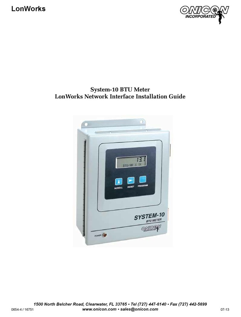 Onicon System-10 BTU Meter User manual