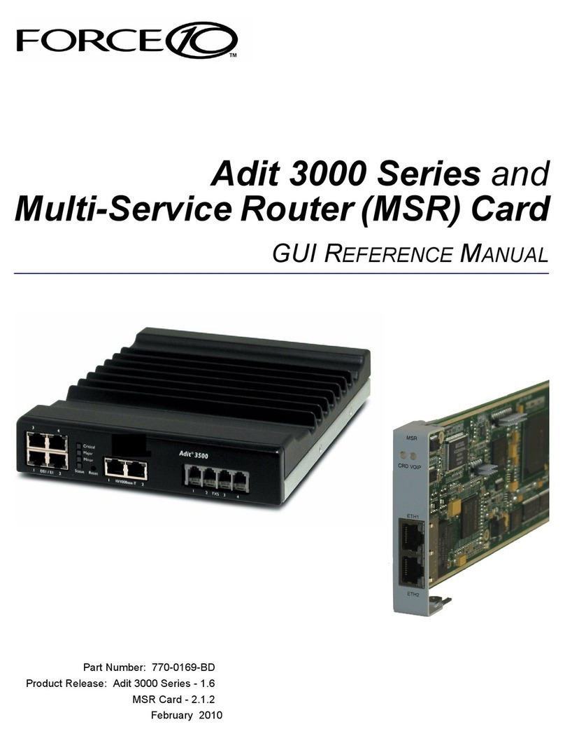 Force 10 Adit 3104 IP Reference manual Force 10 Adit 3104 IP Reference manual