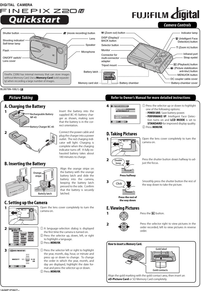 FujiFilm Finepix Z20 User manual