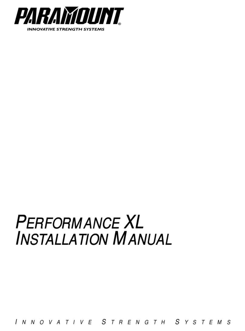Paramount Fitness Performance XL installation manual Paramount Fitness Performance XL installation manual