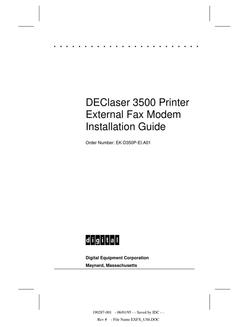 Digital Equipment DEClaser 3500 installation guide Digital Equipment DEClaser 3500 installation guide