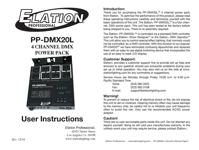 Elation PP-DMX20L User manual