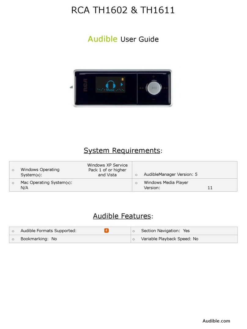 RCA Pearl TH1602 User manual