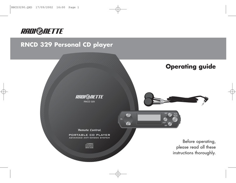 Radionette RNCD 329 operating guide
