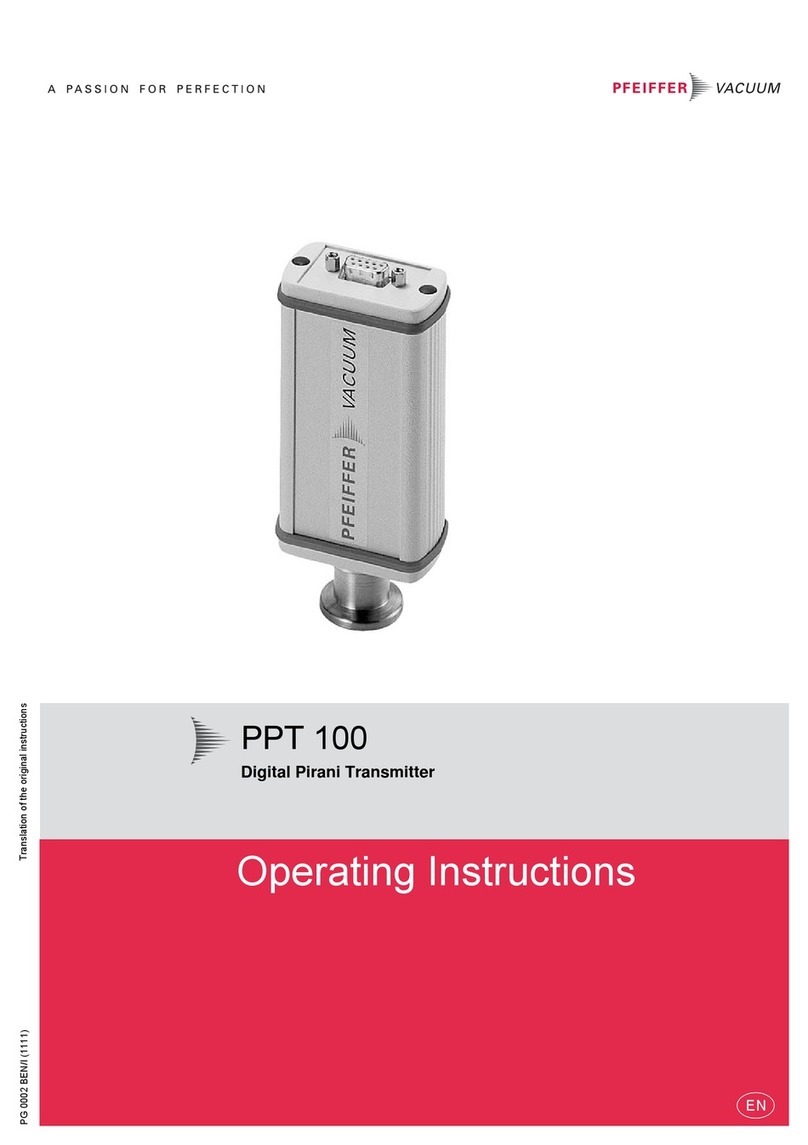 Pfeiffer PPT 100 operating instructions