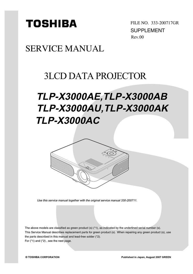 Toshiba TLP-X3000AU User manual
