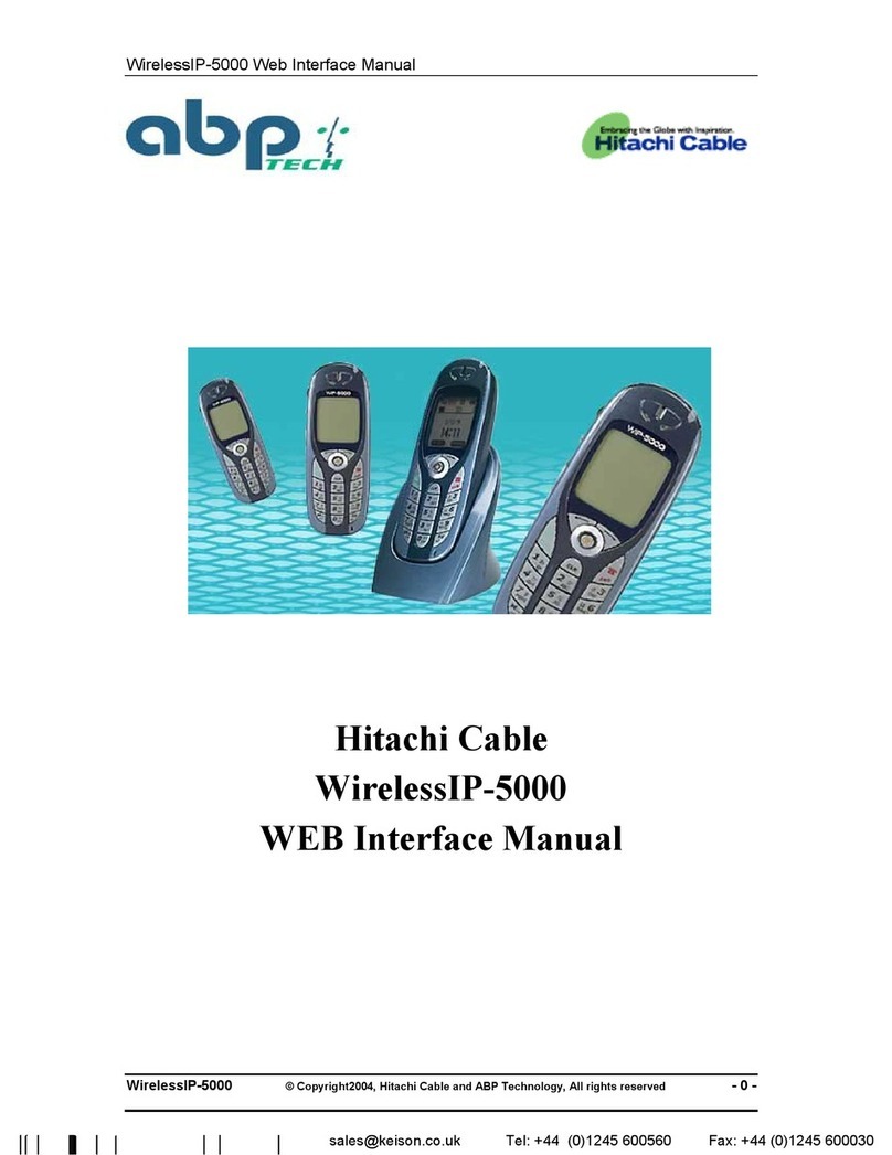 Hitachi WIRELESSIP5000 Interface manual