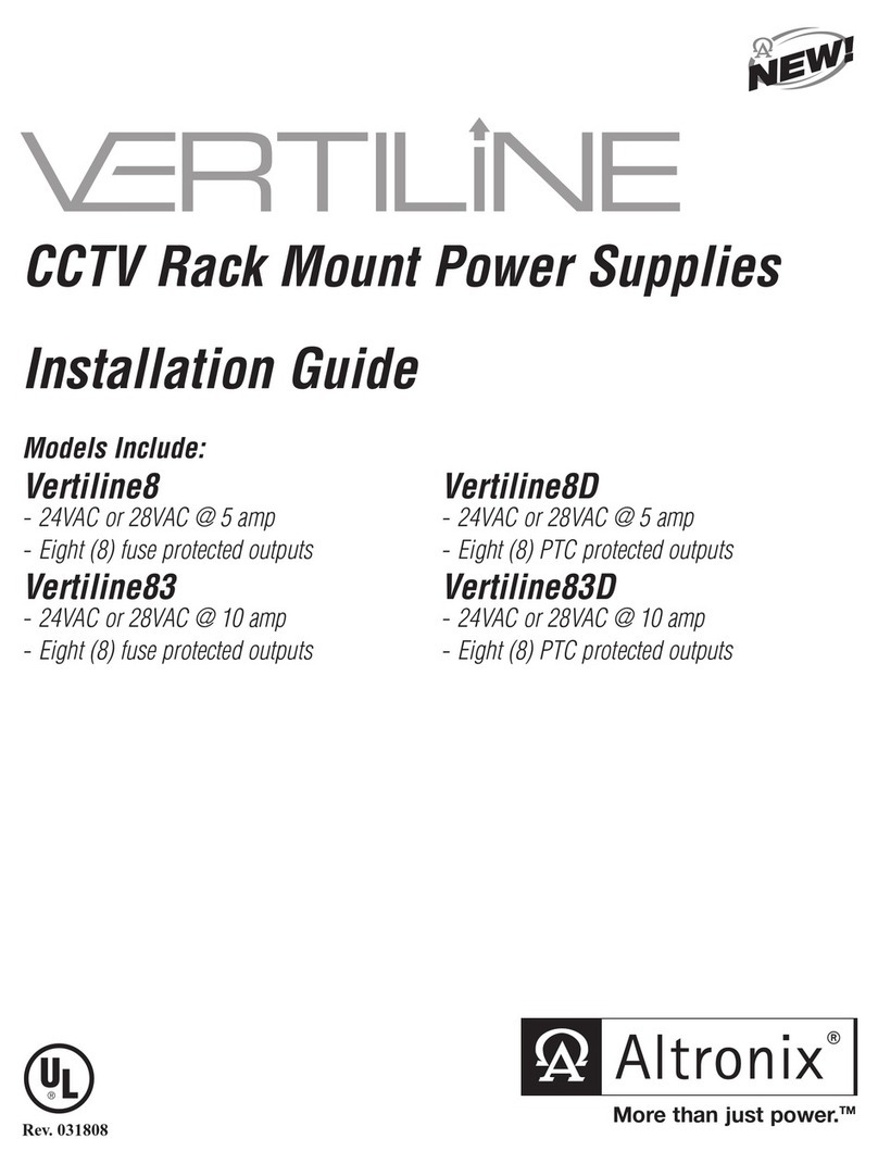 Altronix Vertiline8 User manual Altronix Vertiline8 User manual