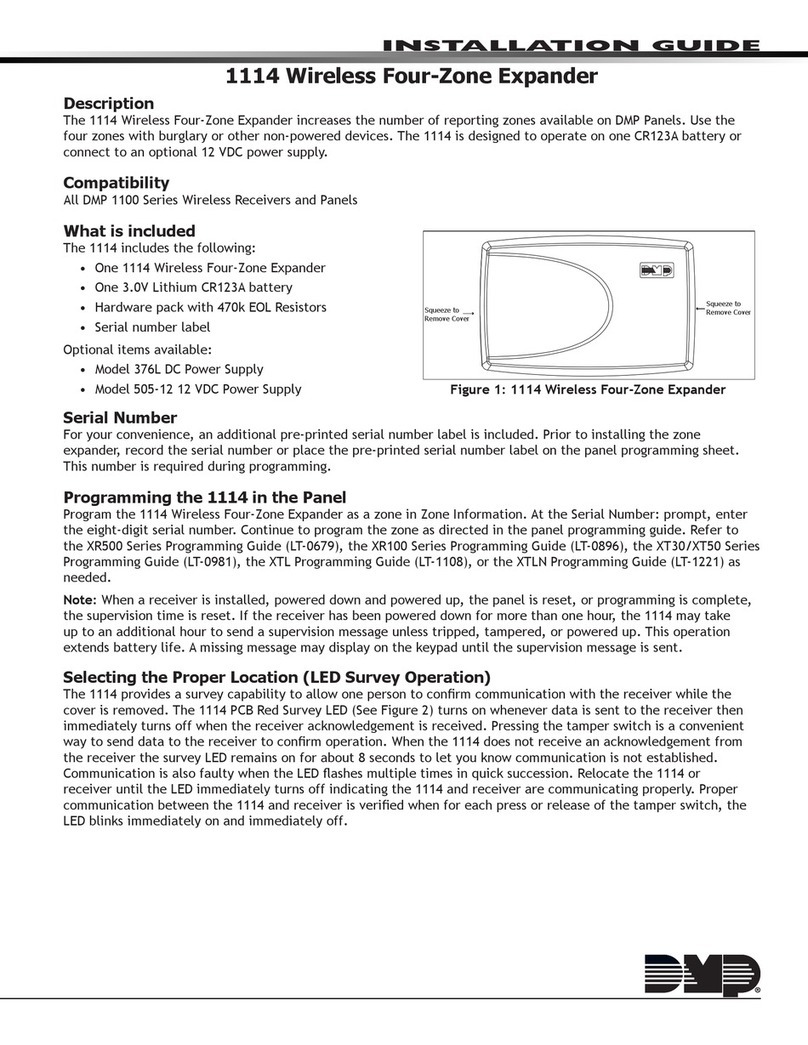 DMP Electronics 1114 installation guide