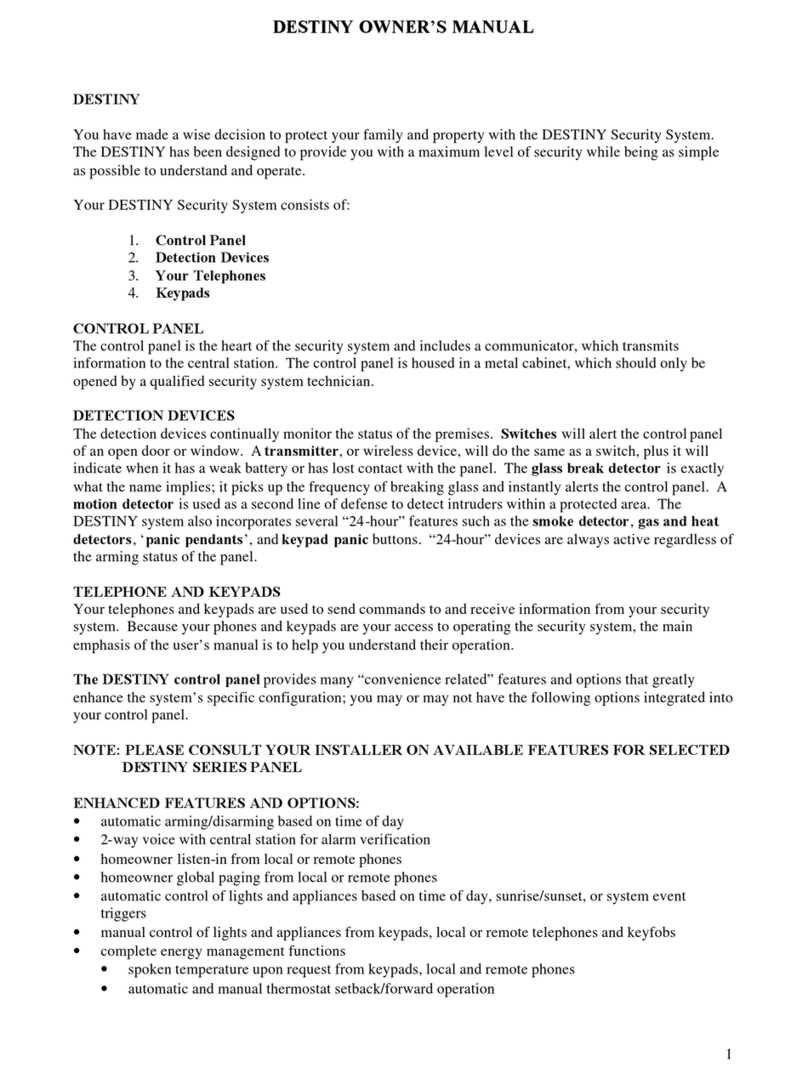 Destiny apex 6100 User manual