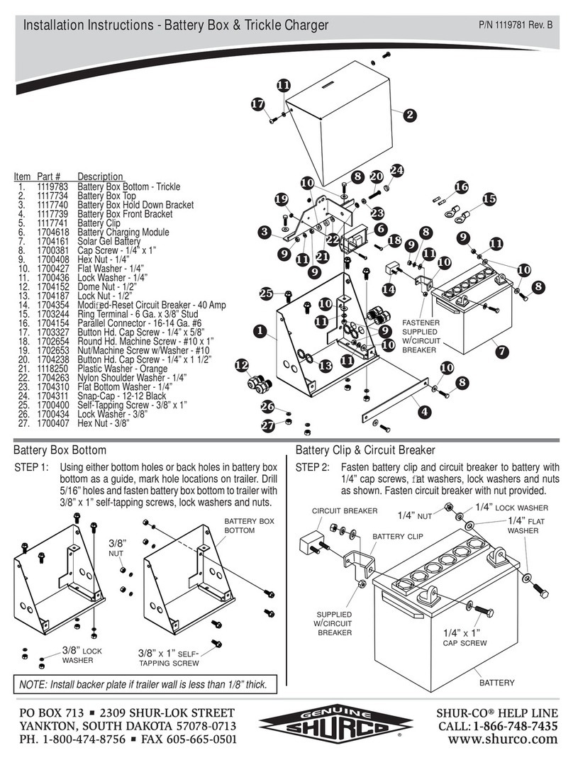 Genuine Shurco Battery Box & Trickle Charger installation instructions