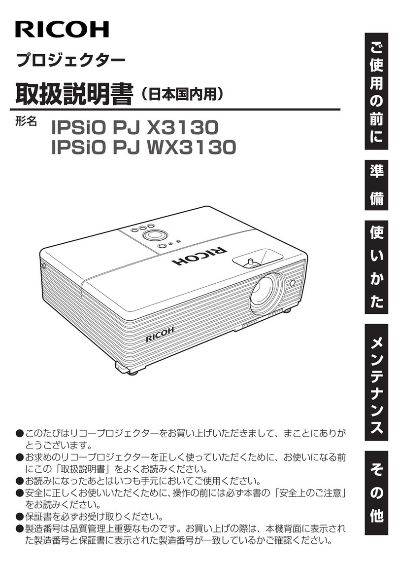 Ricoh IPSiO PJ X3130 User manual