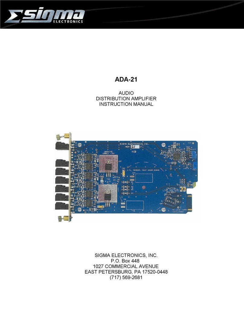 Sigma ADA-21 instruction manual