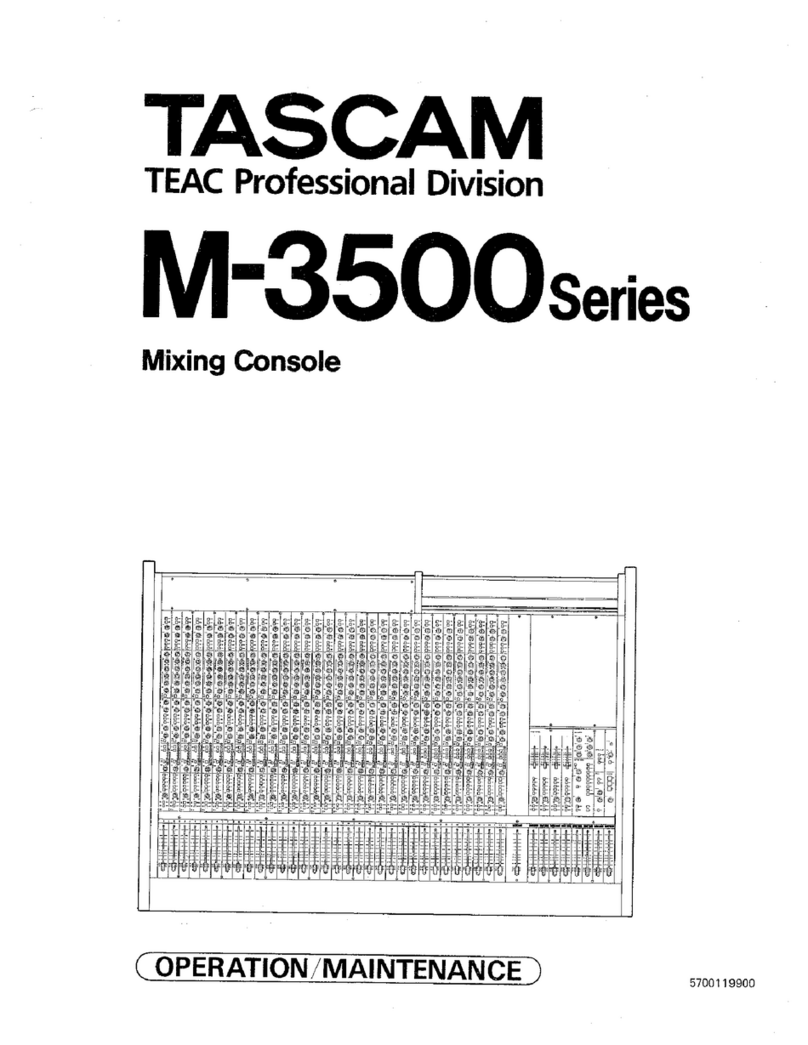 Tascam M-3500 series operation & maintenance