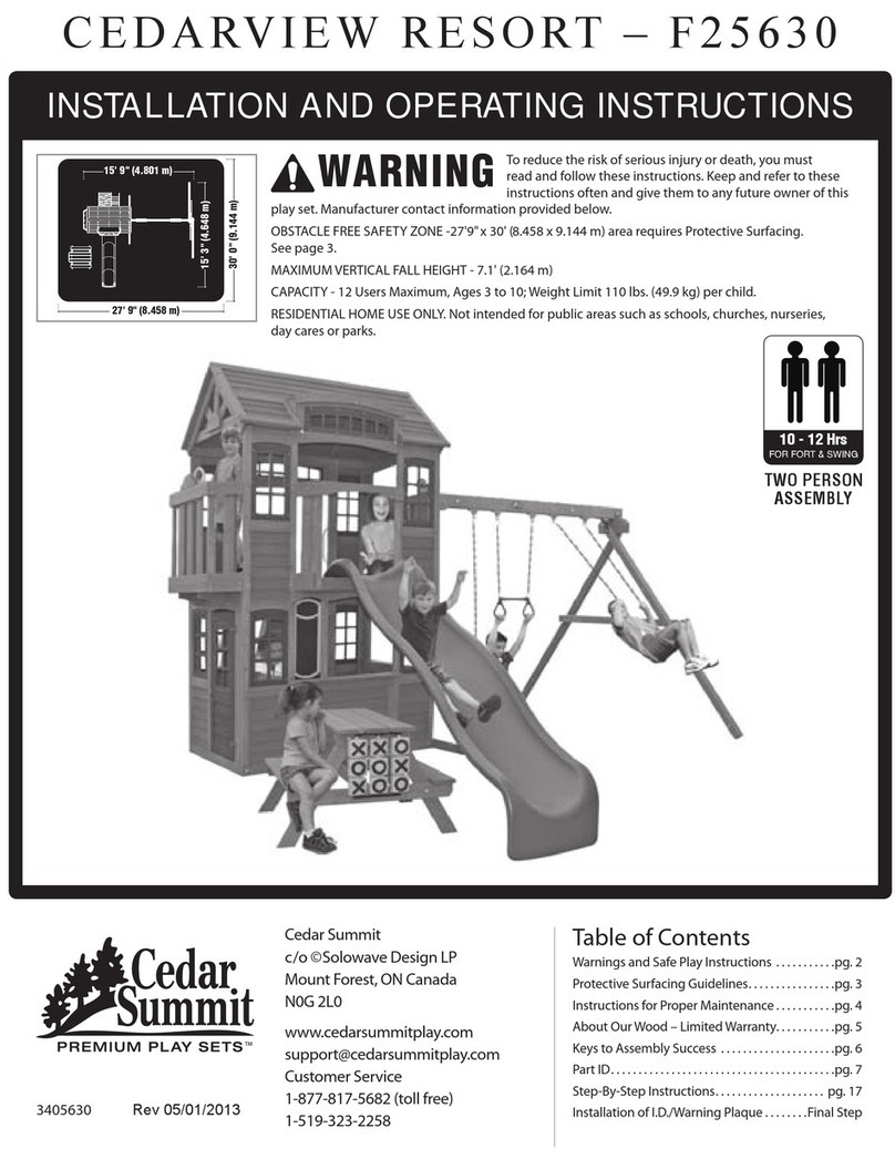 Cedar Summit F25630 Installation and operating instructions