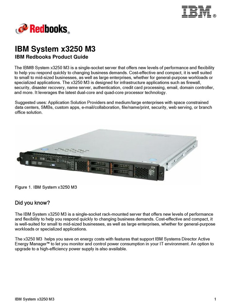 IBM System x3250 M3 Type 4251 Product guide IBM System x3250 M3 Type 4251 Product guide