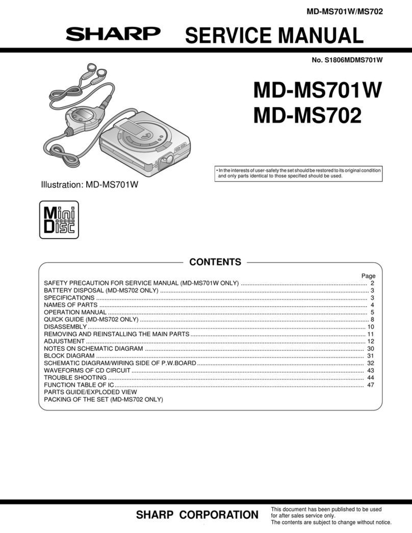 Sharp MD-MS701W User manual Sharp MD-MS701W User manual