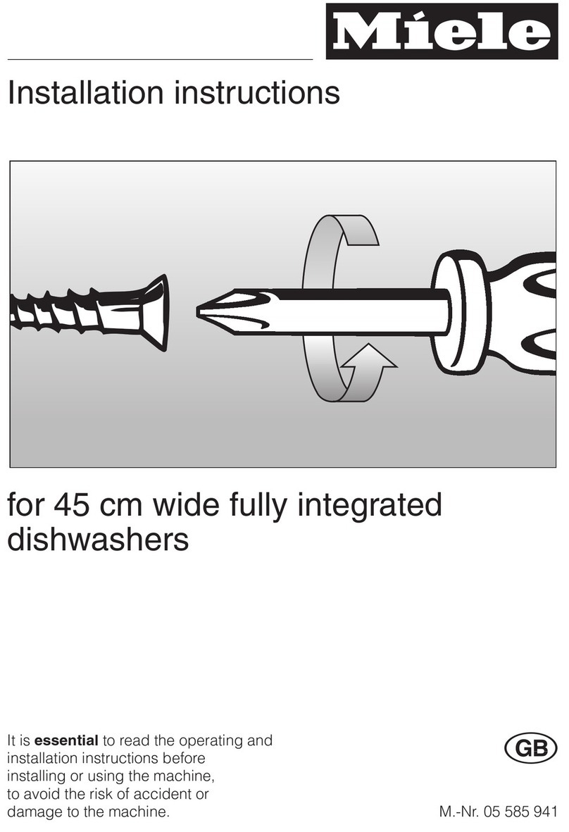 Miele G 818 installation instructions