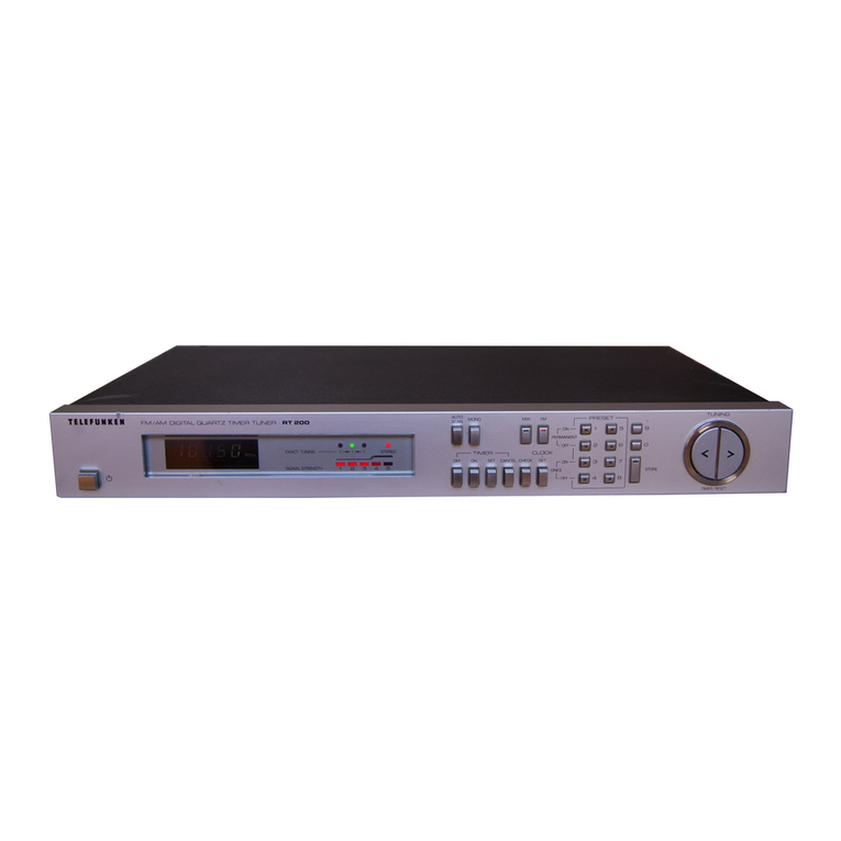Telefunken RT200 User information