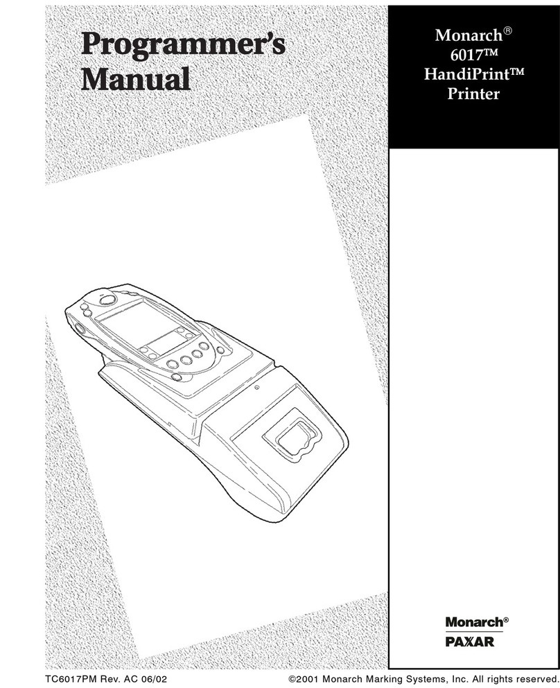Monarch HANDIPRINT 6017 Programmer's manual