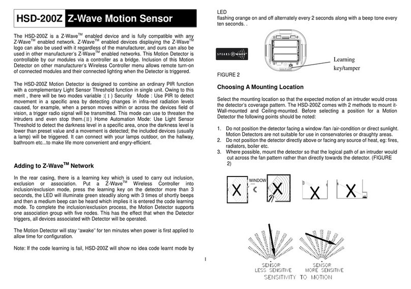 Z-Wave HSD-200Z user manual