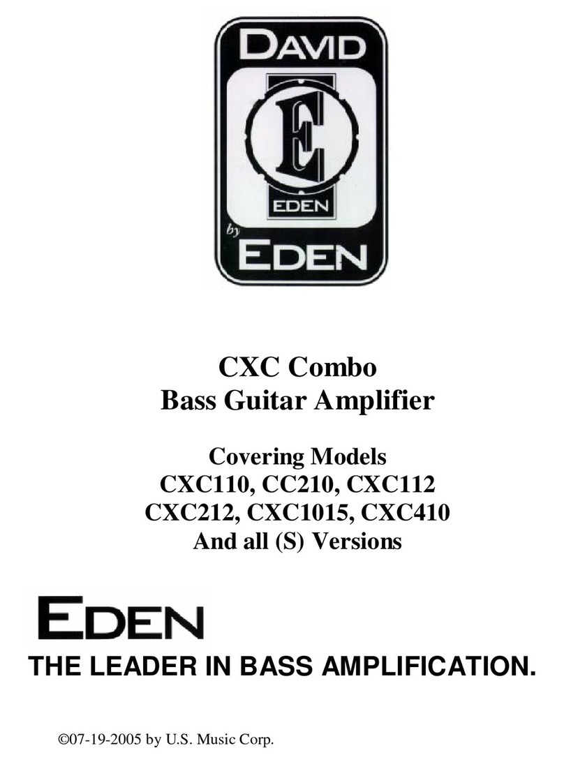 Eden CXC110 Operation manual Eden CXC110 Operation manual