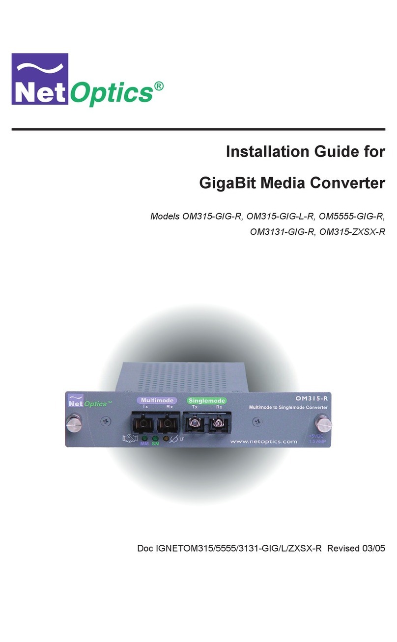 Net Optics OM315-GIG-R User manual