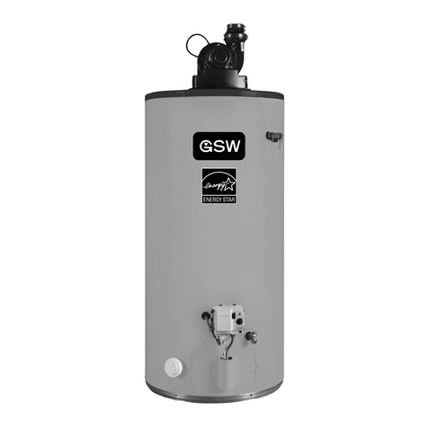 GSW POWER VENTED GAS FIRED WATER HEATER Installation and operating instructions GSW POWER VENTED GAS FIRED WATER HEATER Installation and operating instructions