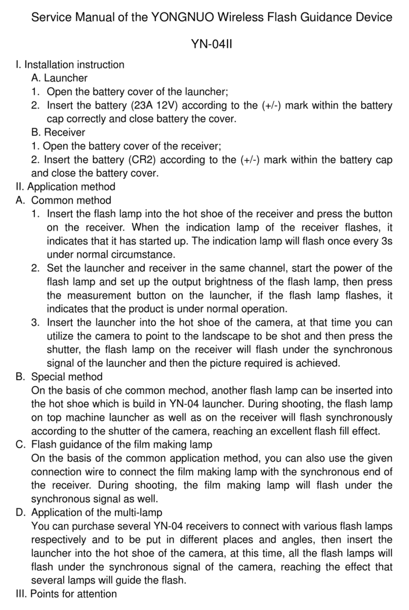 Yongnuo YN-04II Service manual