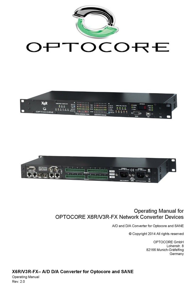 Optocore X6R-FX-16MI operating manual