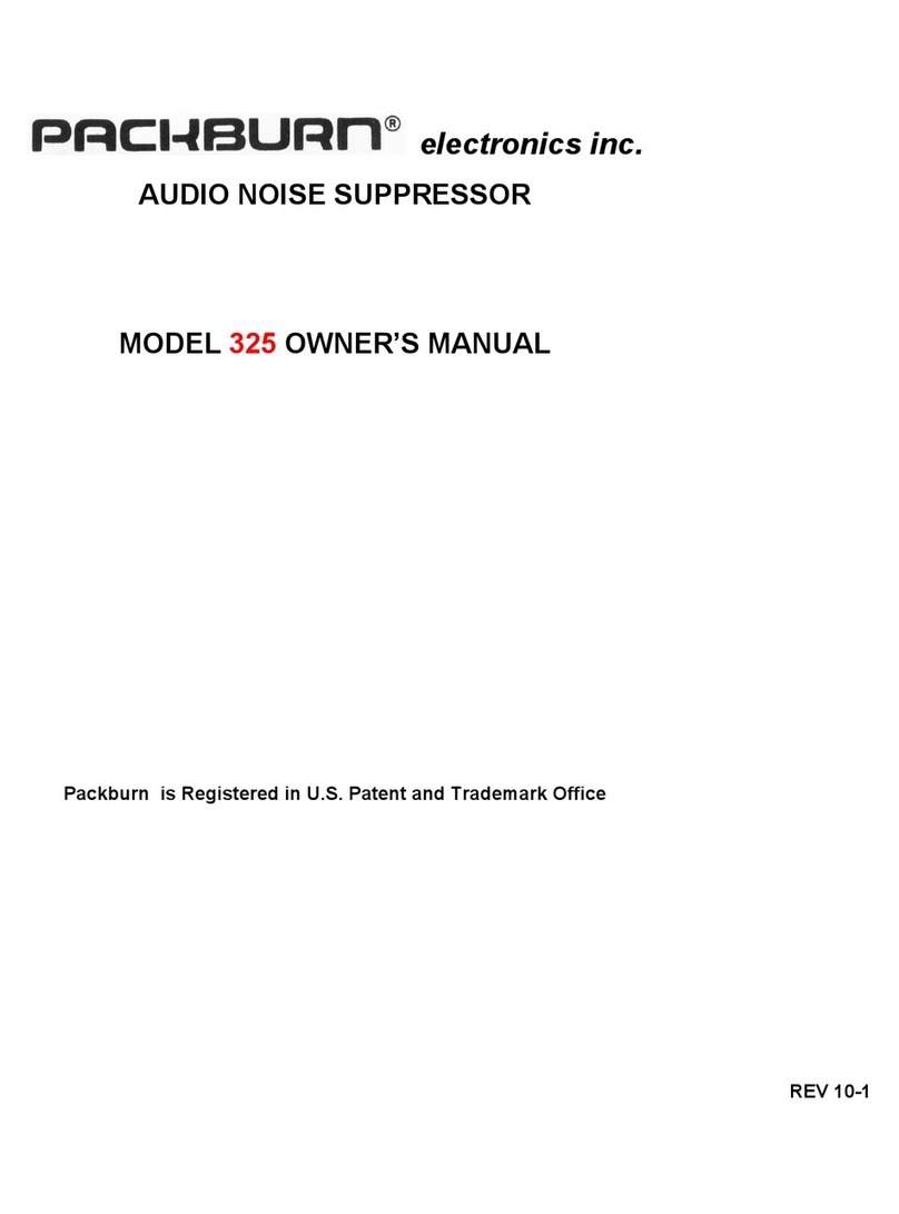 Packburn 325 owner's manual