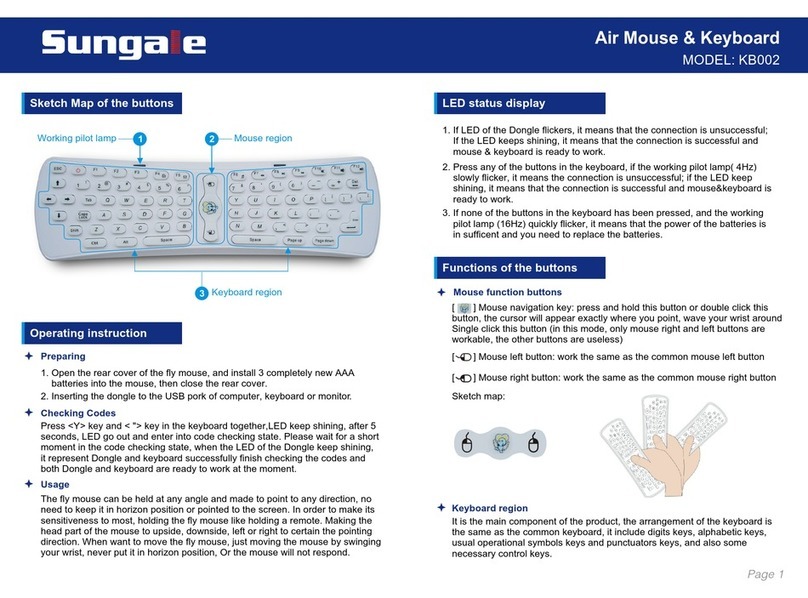 Sungale KB002 quick guide