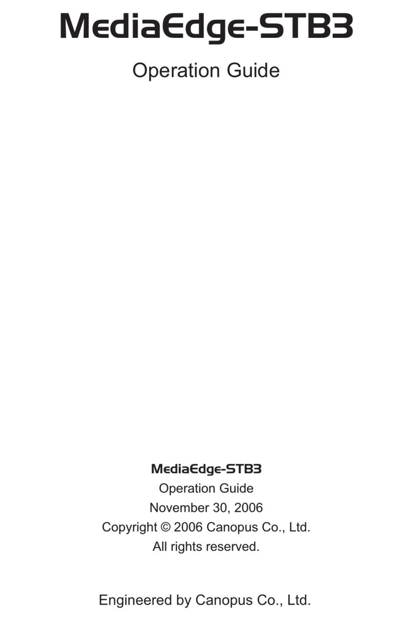 Canopus MediaEdge-STB3 Operation guide