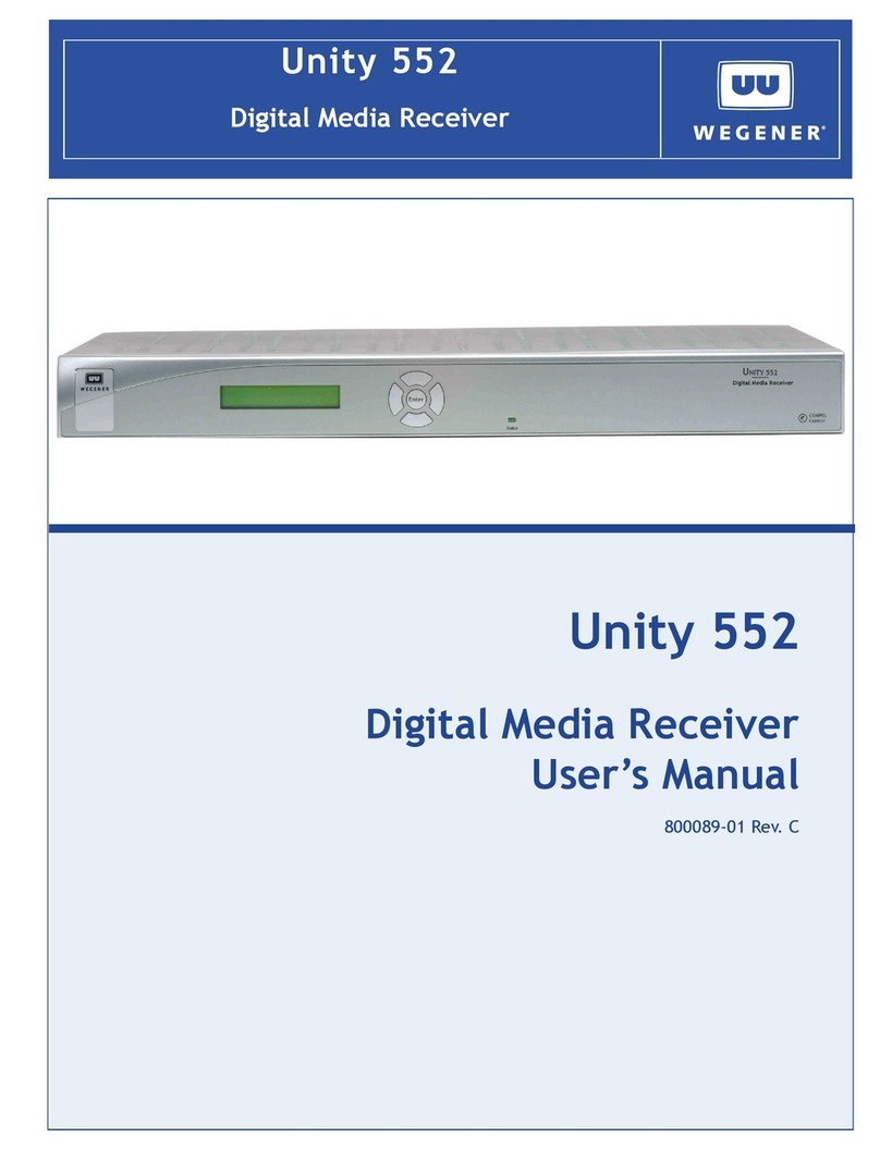 Wegener Unity 552 User manual