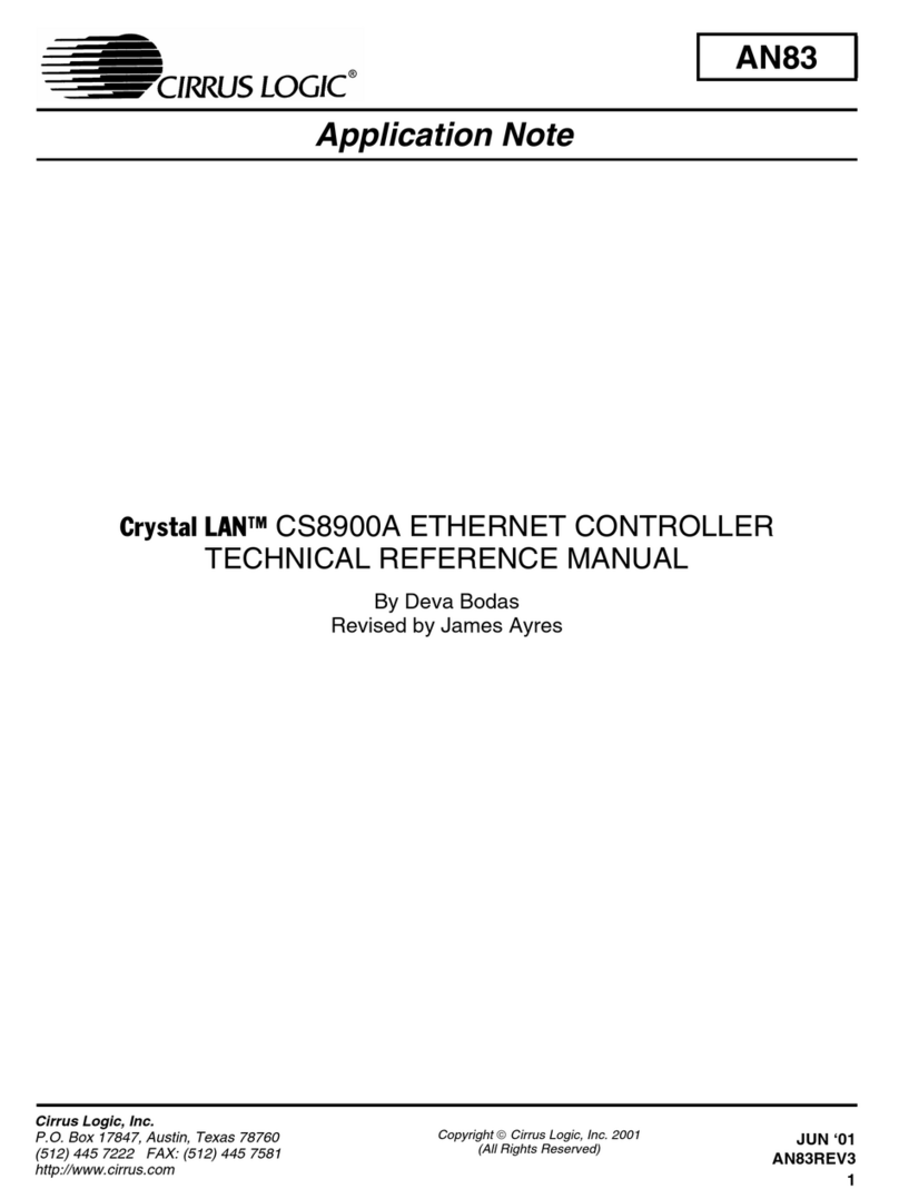 Cirrus Logic Crystal LAN CS8900A Reference manual