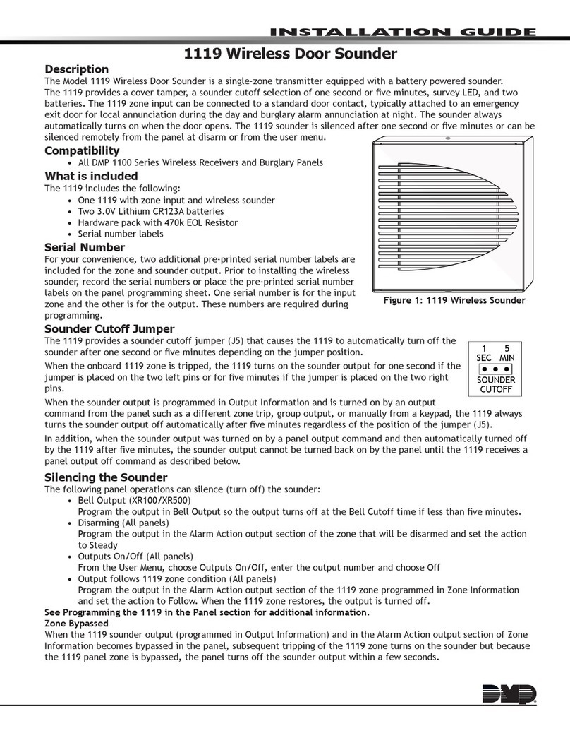 DMP Electronics 1119 installation guide