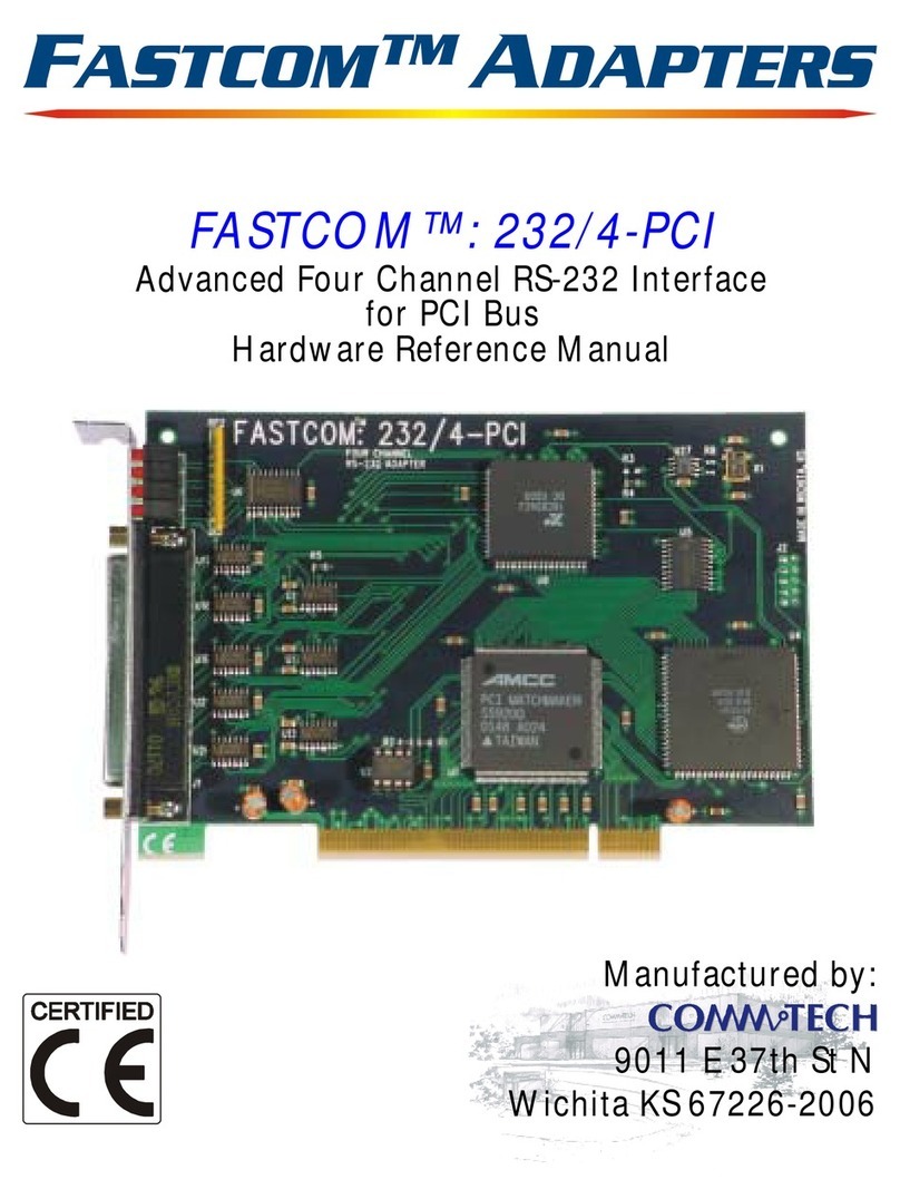 CommTech FASTCOM: 232/4-PCI Reference manual