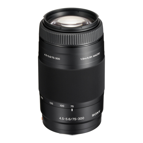 Sony SAL75300 - Telephoto Zoom Lens User manual