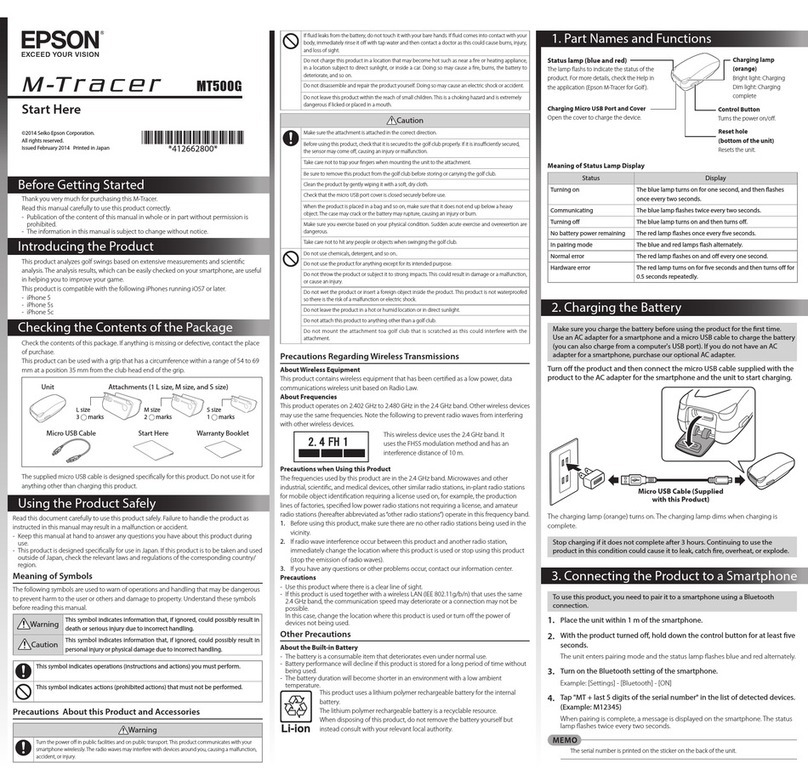 Epson M-Tracer MT500G Start here