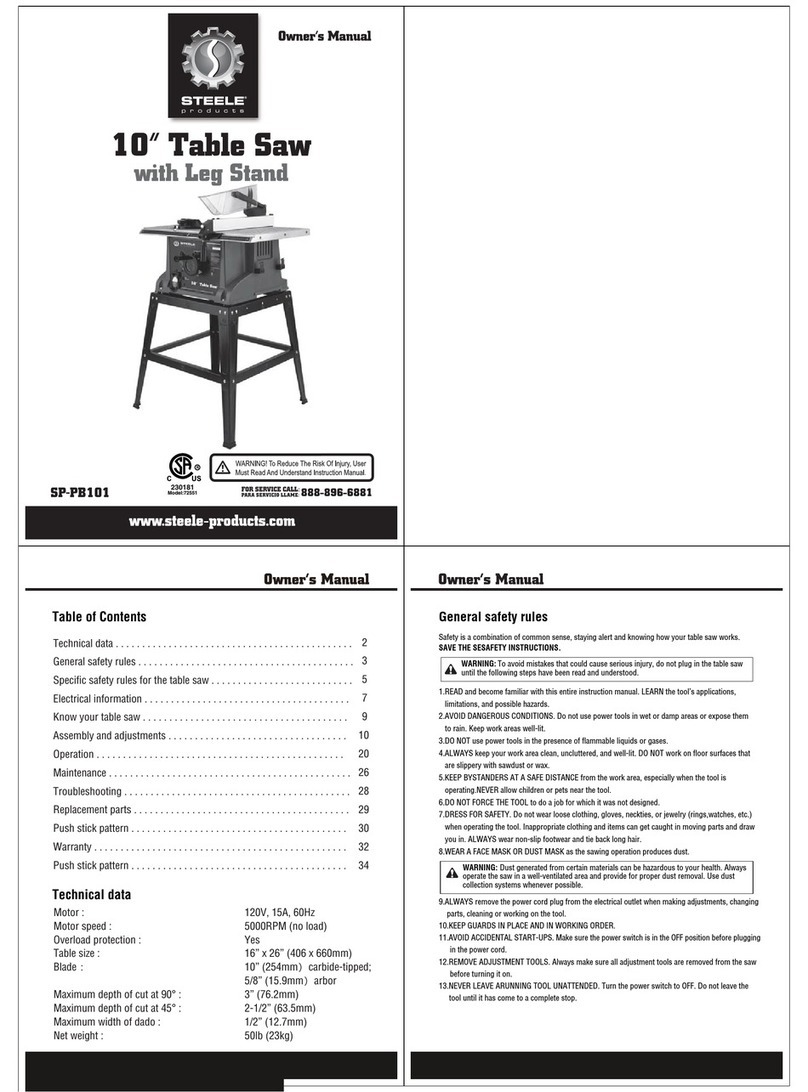 STEELE PRODUCTS SP-PB101 owner's manual