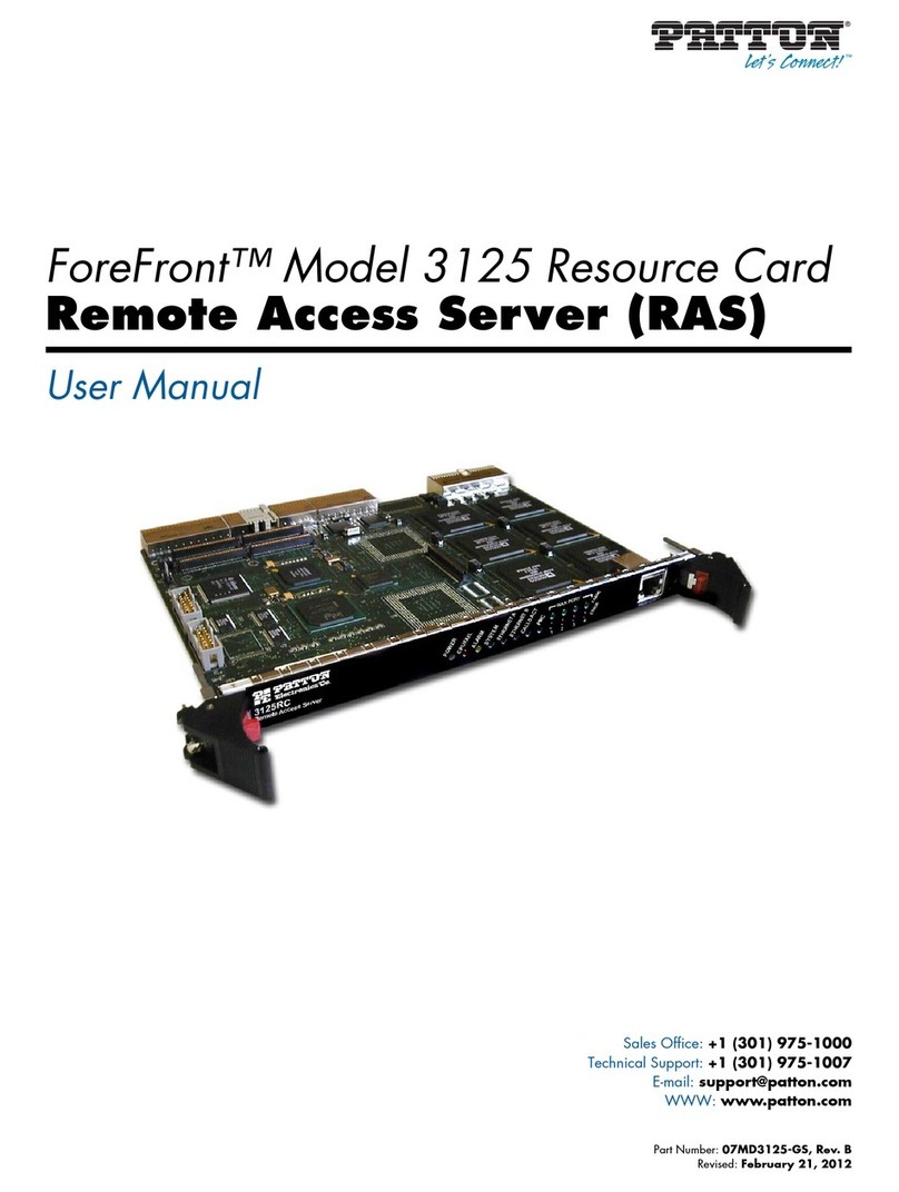 Patton ForeFront 3125 User manual