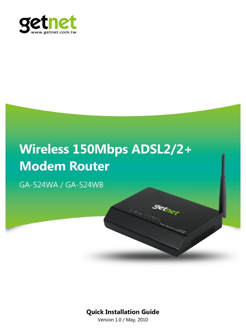 Getnet GA-524WA Quick installation guide