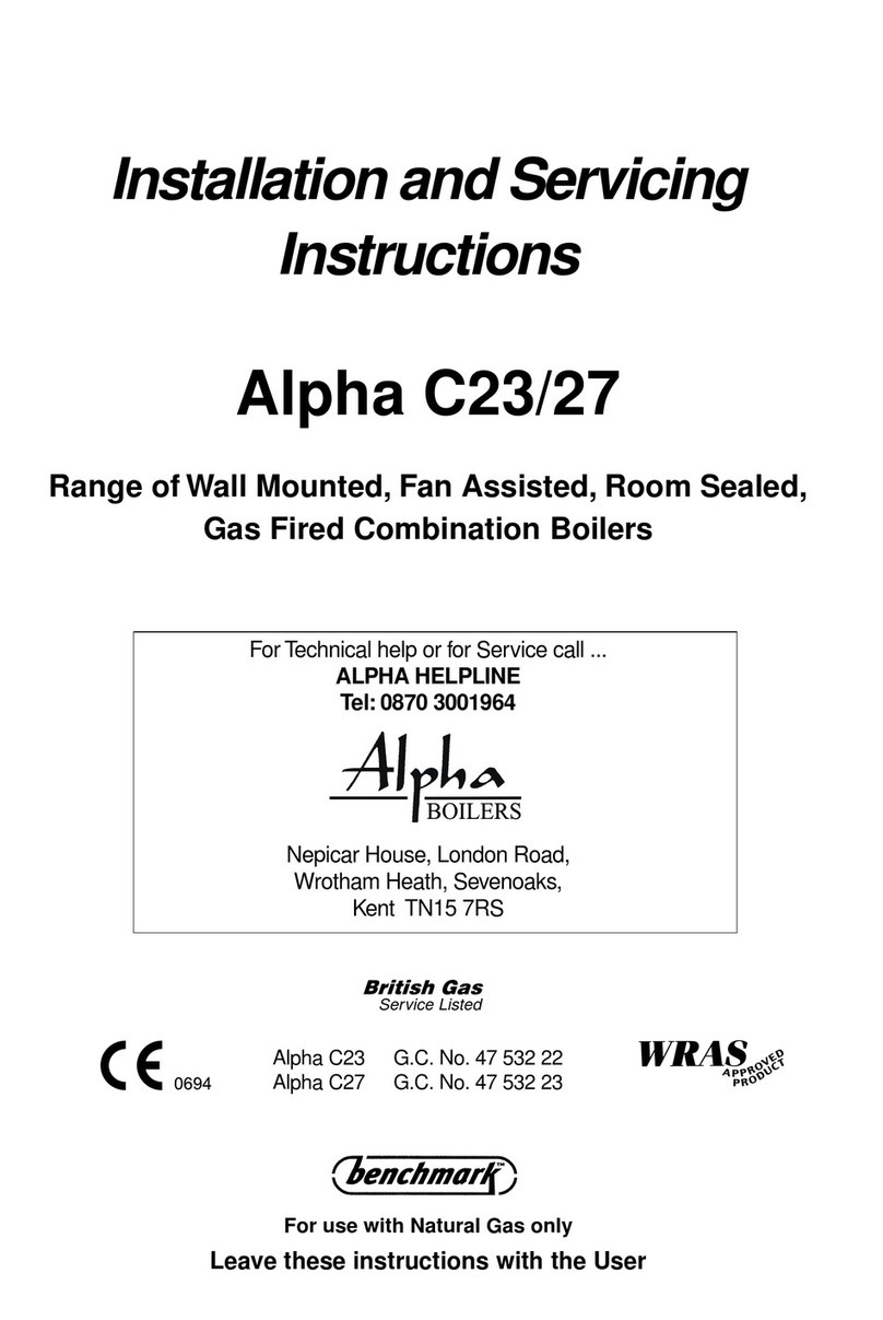 Alpha Boilers Alpha C23 Installation and servicing instructions