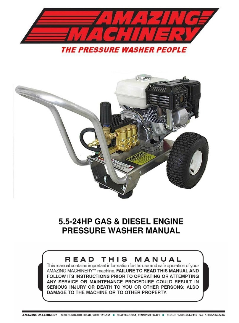 Amazing Machinery 5.5-24HP GAS & DIESEL ENGINEPRESSURE WASHER User manual